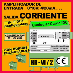 03c2- Amplificador 0-200mA (entrada 0-10V, 4-20mA)