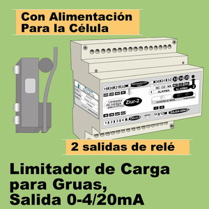 06e- Limitador de carga para gruas, 2 niveles de alarma, salida 4-20mA