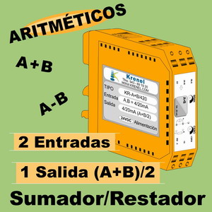 12a- Convertidor Aritmético. Sumador y Restador de señales 0-10V y 4-20mA